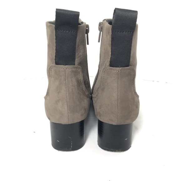Zara Faux Grey Suede Ankle Booties Size 6 - Picture 5 of 7